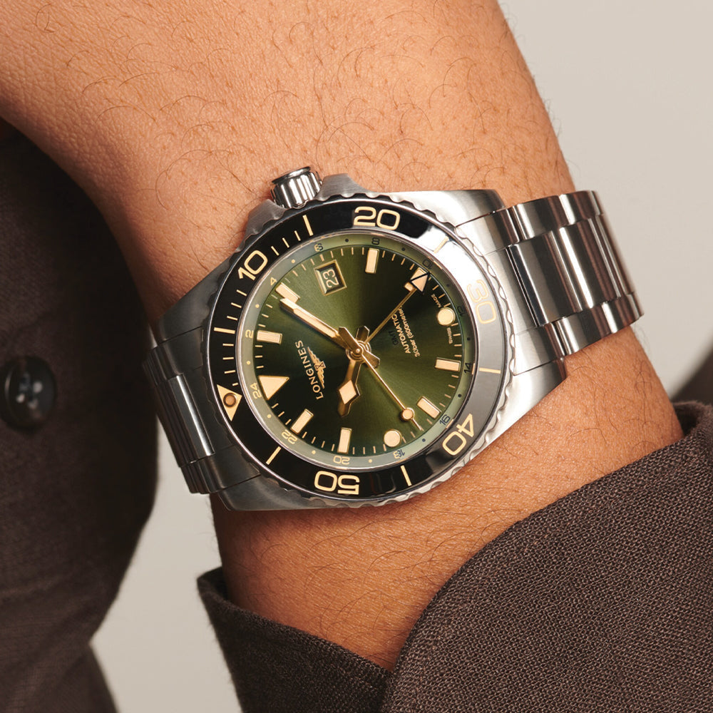 longines HydroConquest GMT 41mm - Green on Bracelet