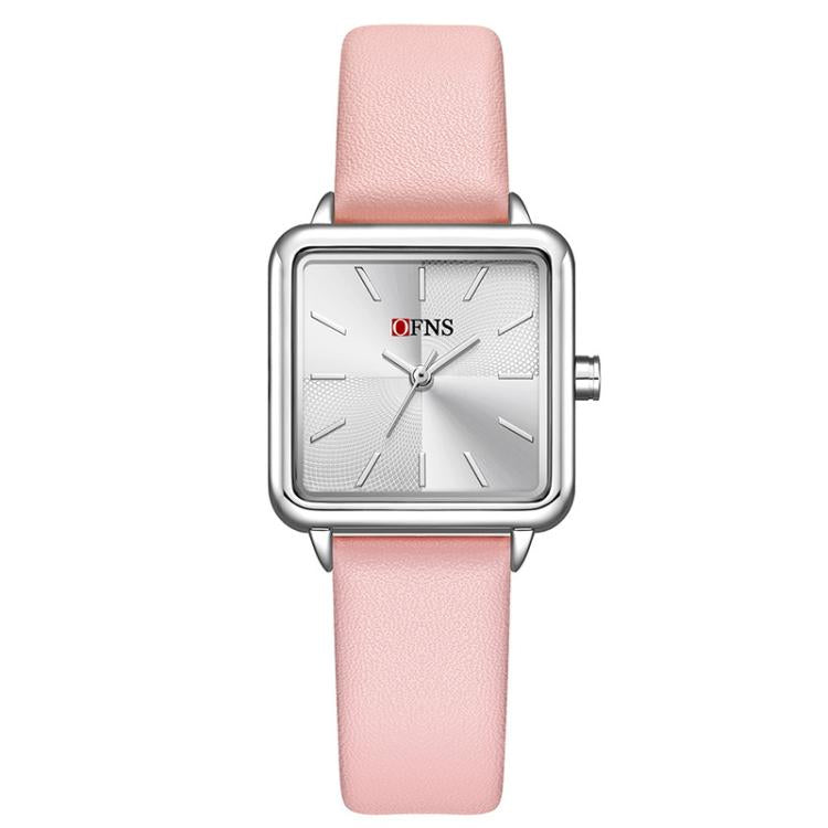 SANDA 1316 Ladies 3ATM Waterproof Alloy Case Quartz Watch, Leather-Black, Leather-Pink, Leather-Grey, Leather-Blue, Leather-White, Leather-Red