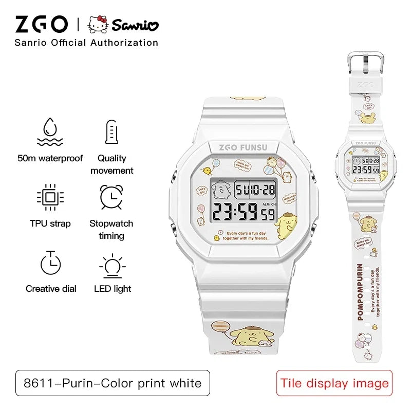 ZGO x Sanrio Hello Kitty Women's Watches Electronic Watch Sports Wristwatch Waterproof