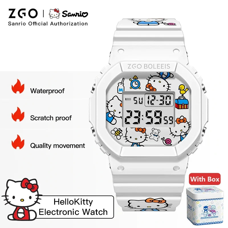 ZGO x Sanrio Hello Kitty Women's Watches Electronic Watch Sports Wristwatch Waterproof