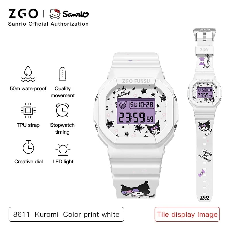 ZGO x Sanrio Hello Kitty Women's Watches Electronic Watch Sports Wristwatch Waterproof
