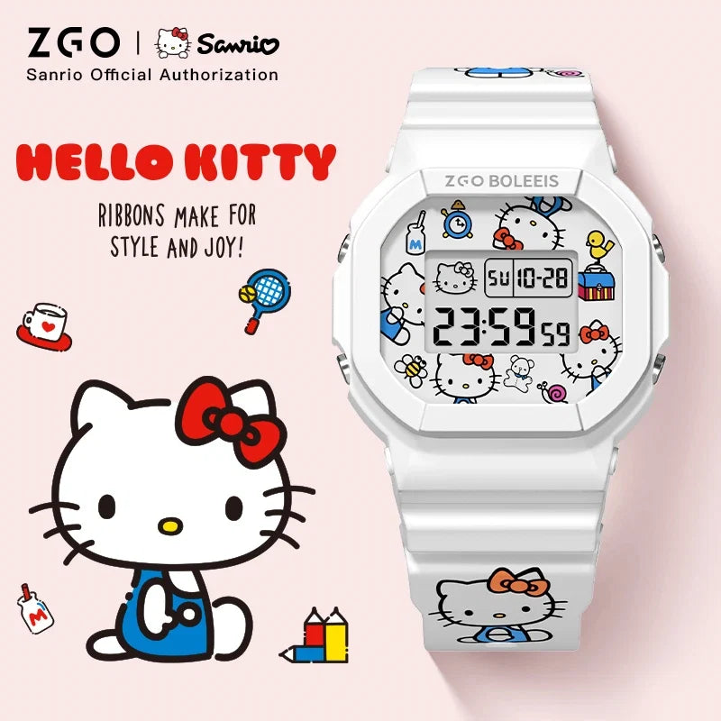 ZGO x Sanrio Hello Kitty Women's Watches Electronic Watch Sports Wristwatch Waterproof