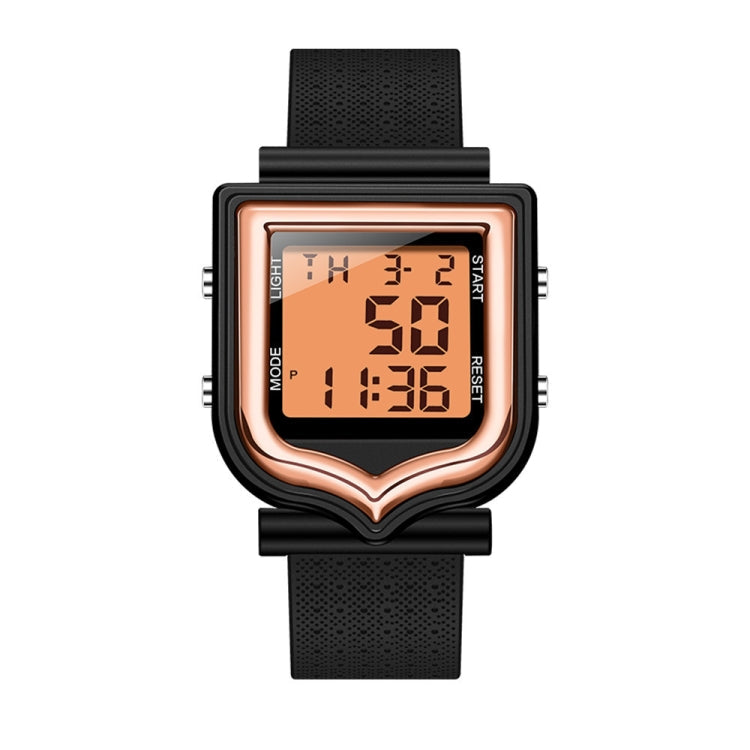 SANDA 388 Fashionable Square Outdoor Sports Leisure Watch Men's And Women's Multi-Functional Waterproof Luminous Electronic Watch