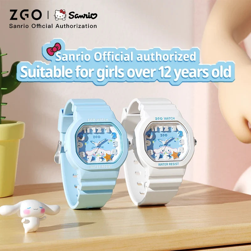 ZGO x Cinnamoroll watch for kids girl waterproof Sports Small square Watch gift 357