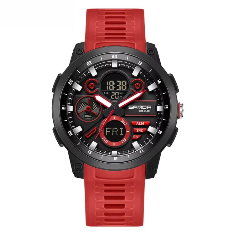 SANDA 3379 Sport Waterproof Alarm Clock Reminder Electronic Watch